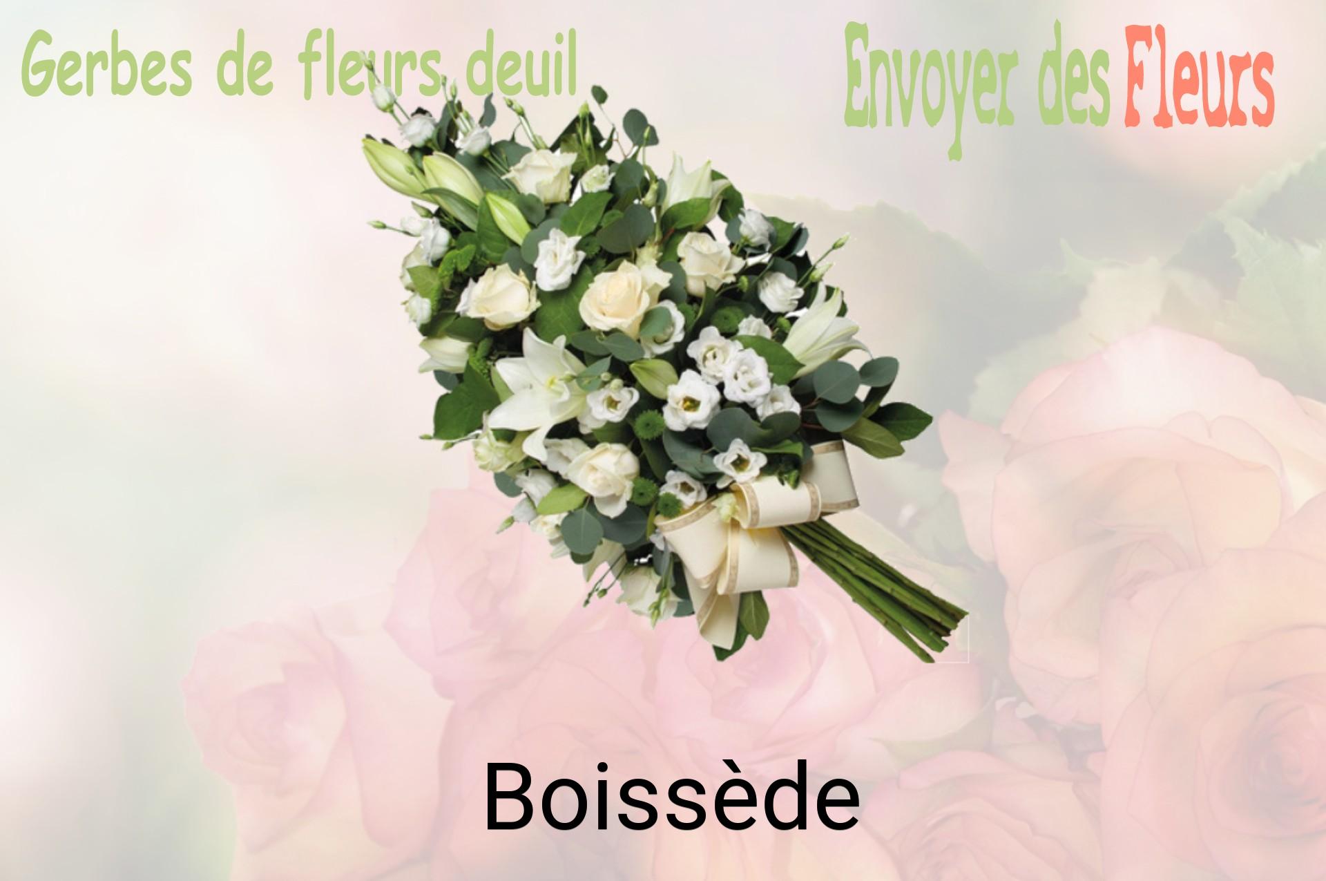 Gerbe de fleurs de deuil livrée à Boissède